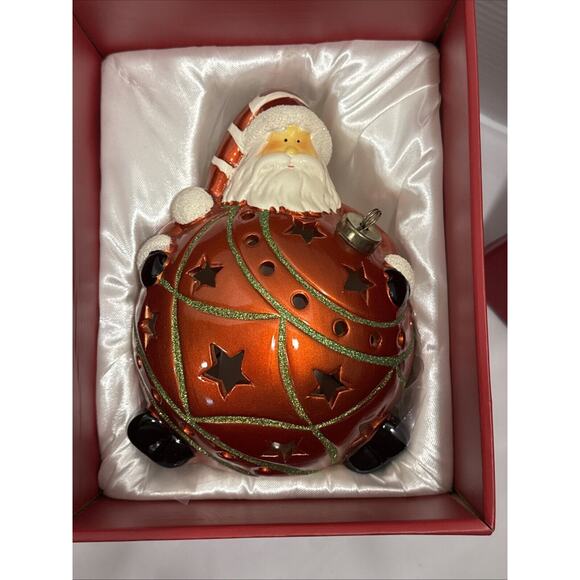 Home Reflections Santa Ornament Figure Luminary Color Changing LED By QVC NEW - Picture 9 of 15
